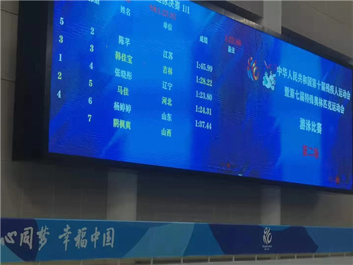图为比赛成绩