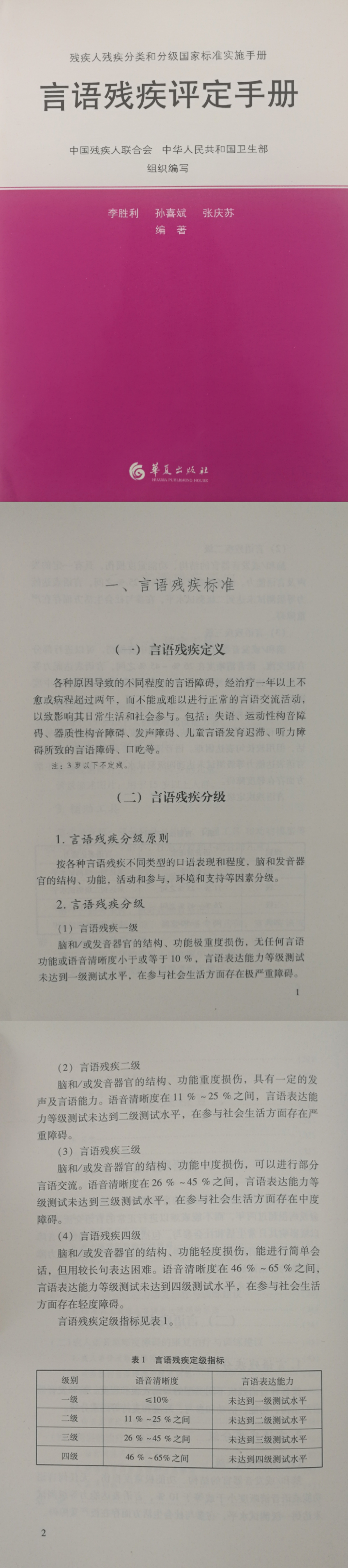 言语残疾标准