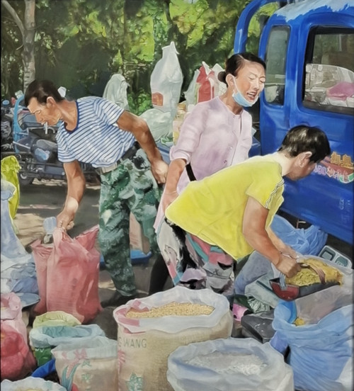 图为一等奖残疾人作品